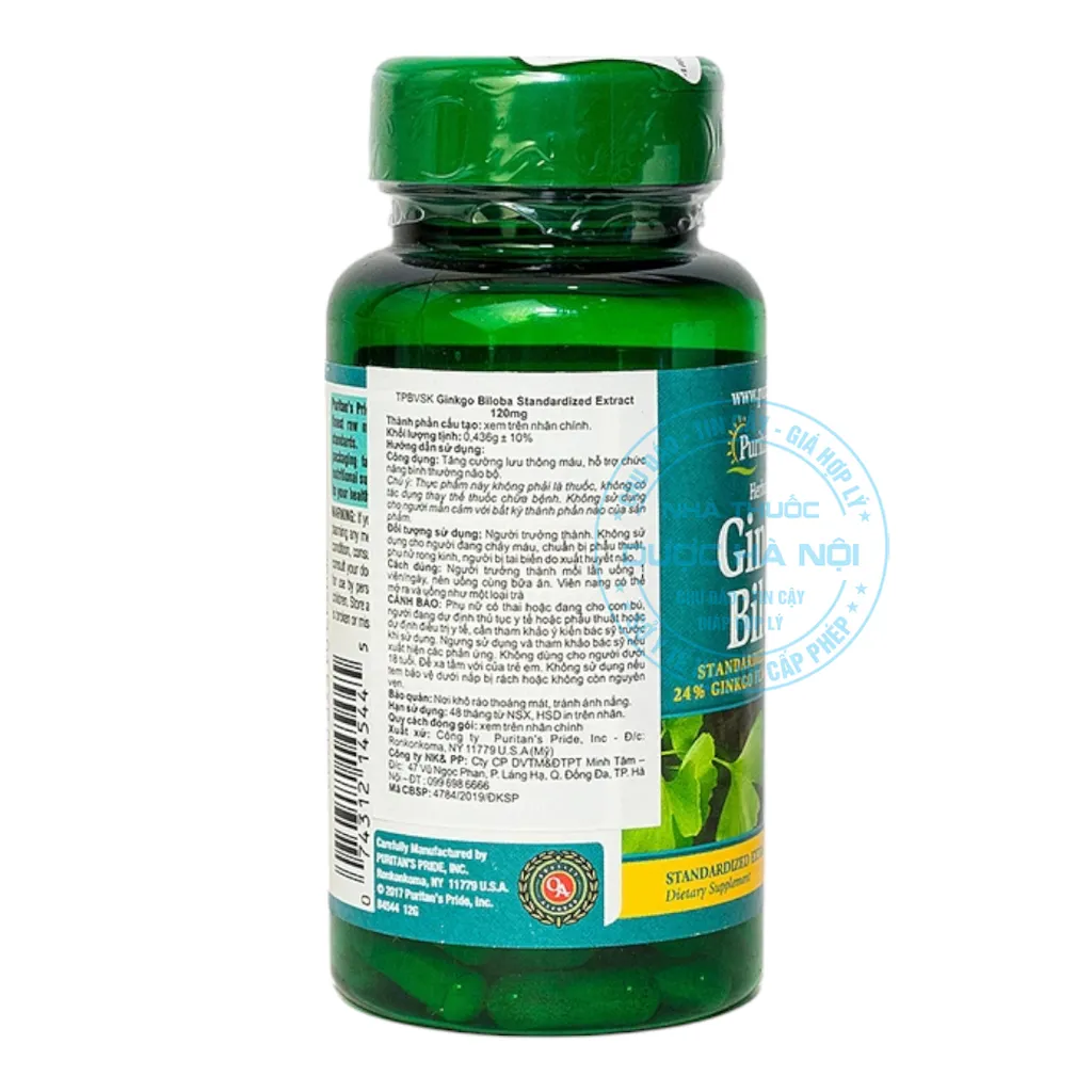 Ginkgo Biloba Standardized Extract 120mg