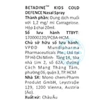 Betadine Cold Defense Nasal Spray Kids 1+