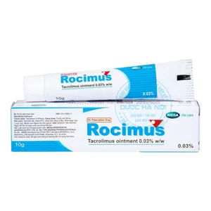 Thuốc mỡ Rocimus 0.03% dùng điều trị viêm da cơ địa, chàm da (10g)