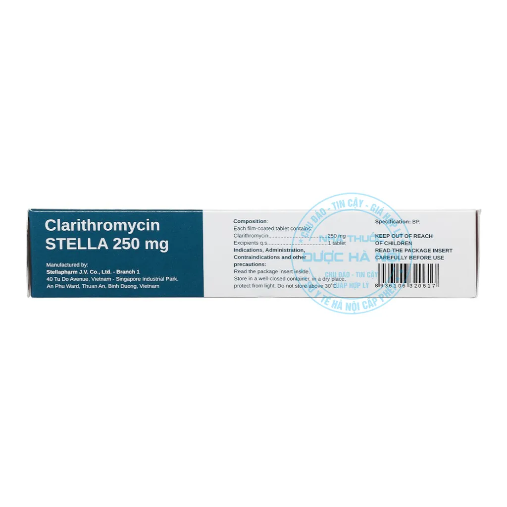 Thuốc Clarithromycin 250mg