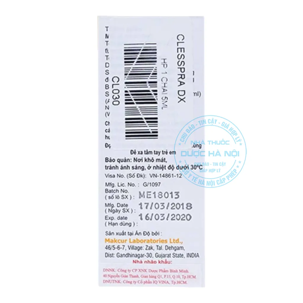 Thuốc nhỏ mắt Clesspra DX