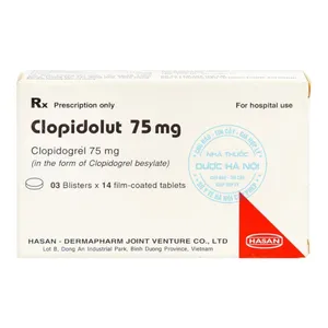 Thuốc Clopidolut 75mg phòng ngừa các biến cố tim mạch do huyết khối