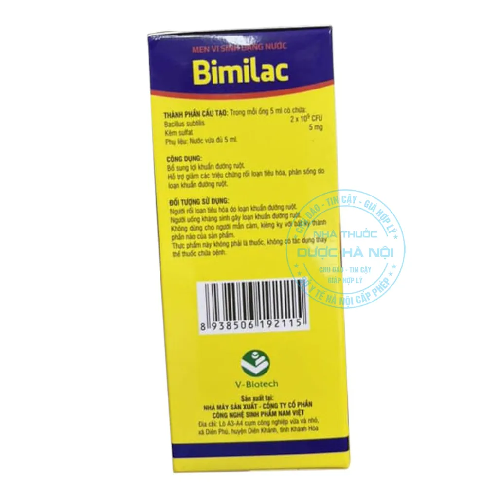 Men Bimilac Ống