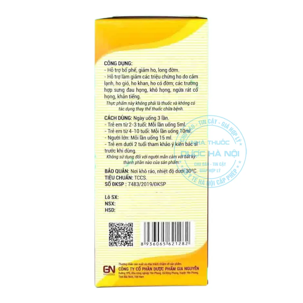 Siro Bổ Phế Kha Tử