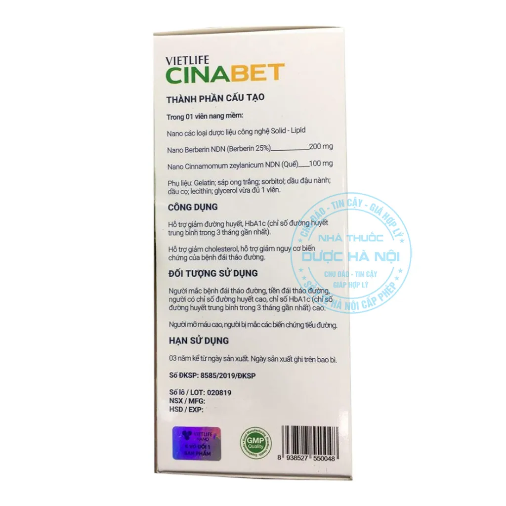 Viên uống Vietlife Cinabet