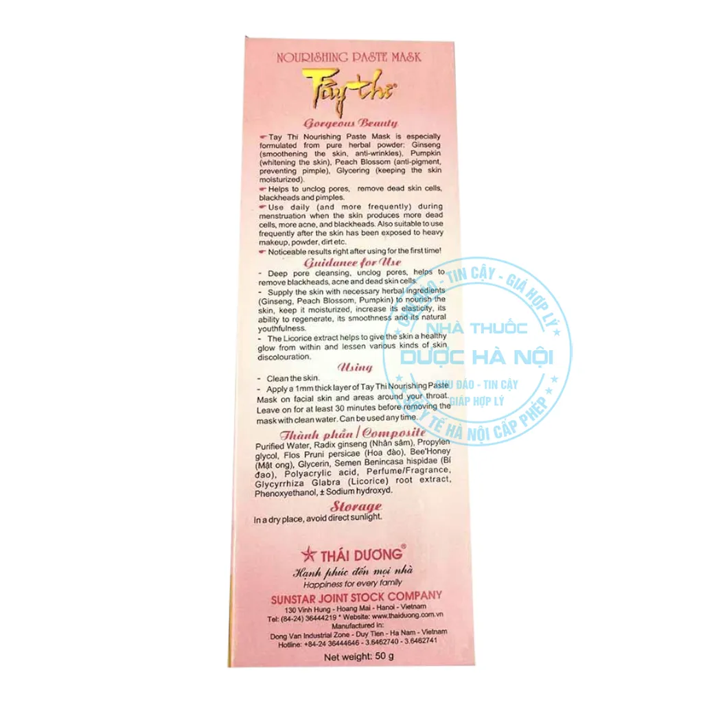 Mặt nạ dưỡng da Tây Thi