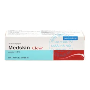 Thuốc kem bôi Medskin Clovir 5% dùng điều trị nhiễm trùng da (5g)
