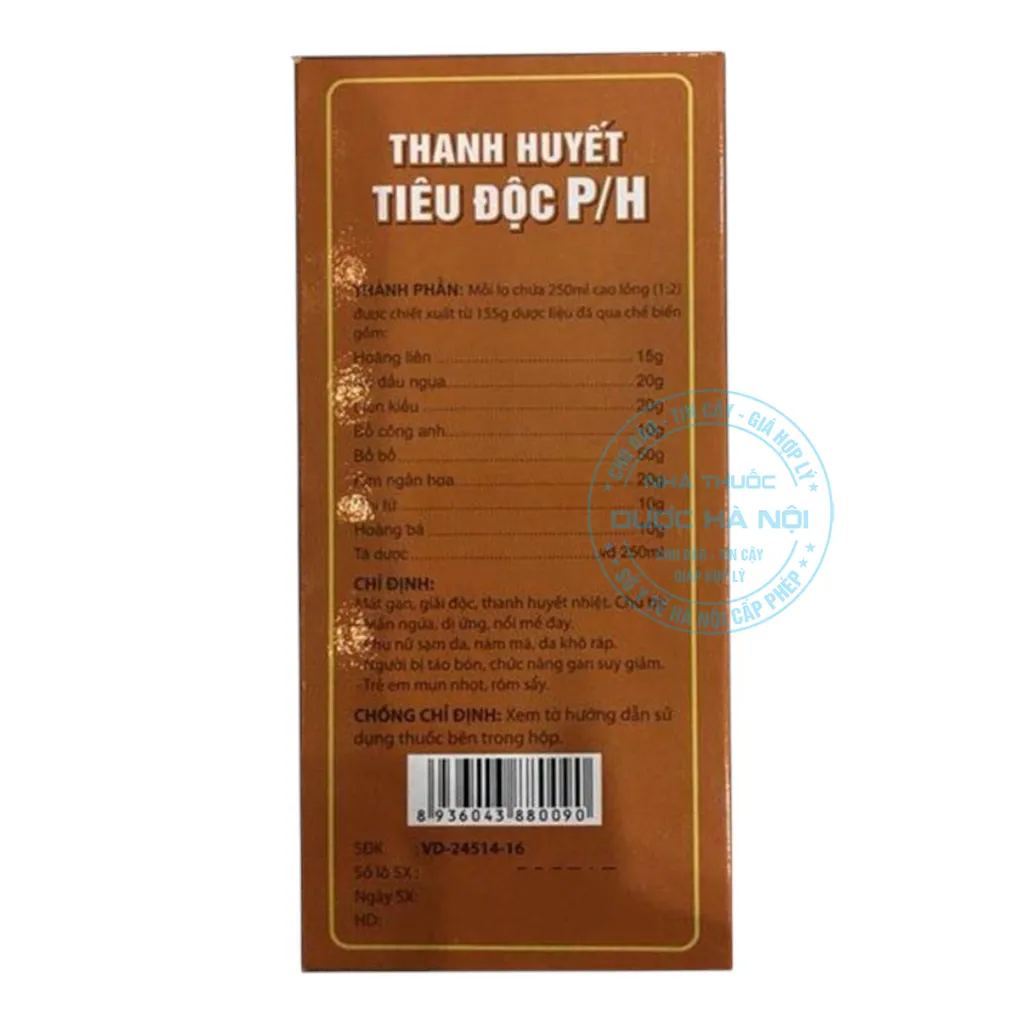 Thanh huyết tiêu độc P/H