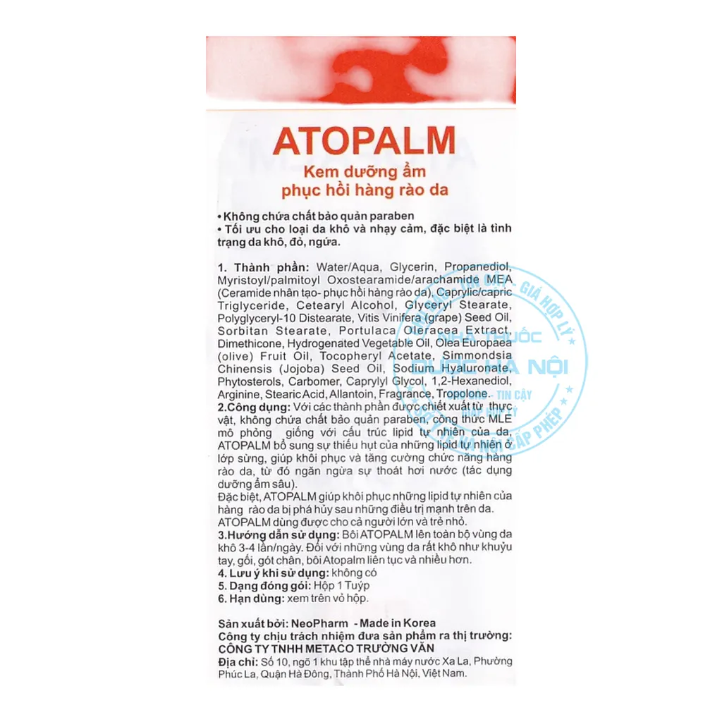 Kem dưỡng ẩm Atopalm
