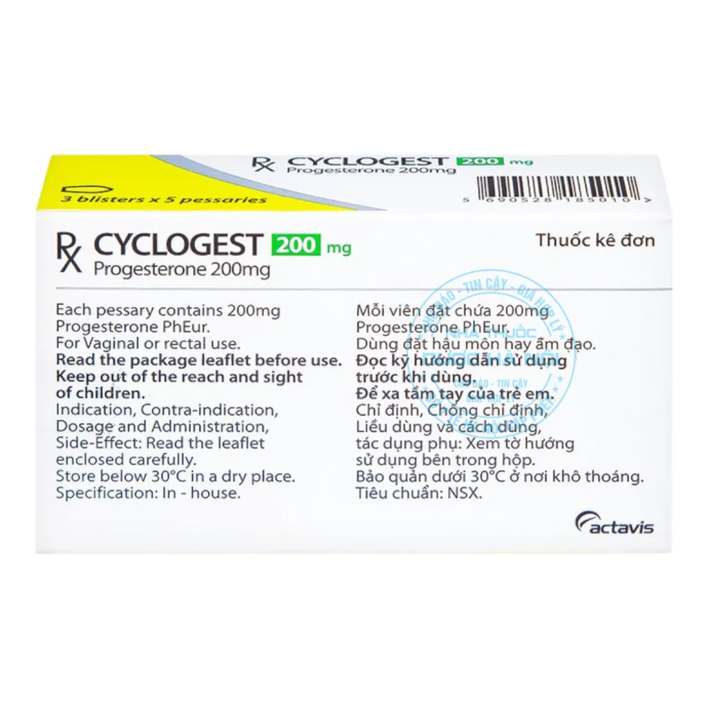 Thuốc Cyclogest 200mg