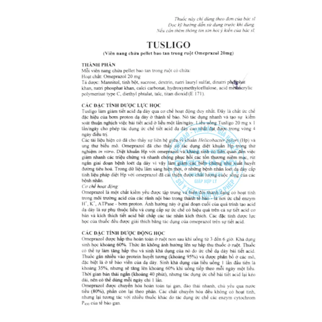 thuốc Tusligo 20mg
