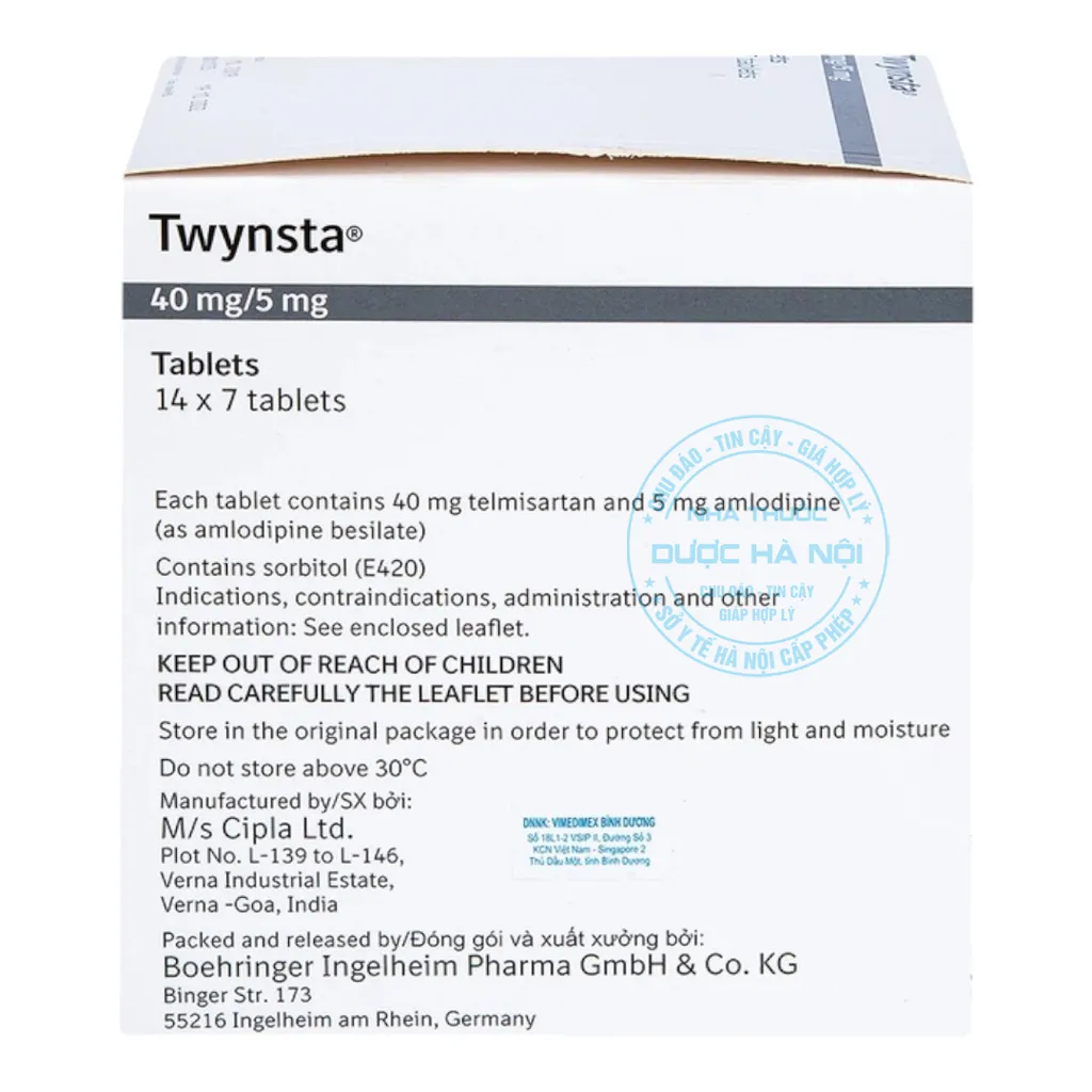thuốc Twynsta 40mg/5mg