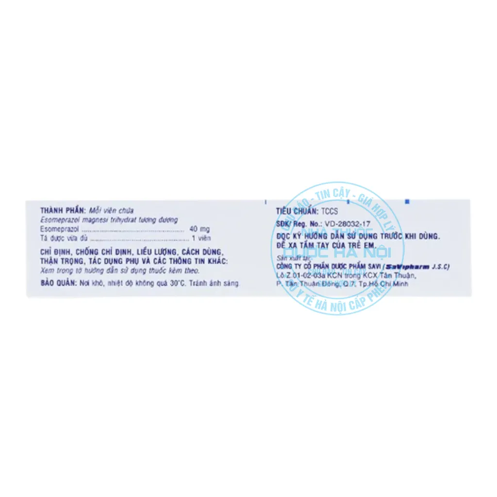 Thuốc Savi Esomeprazole 40