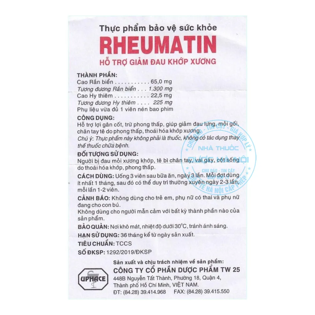 Viên uống Rheumatin