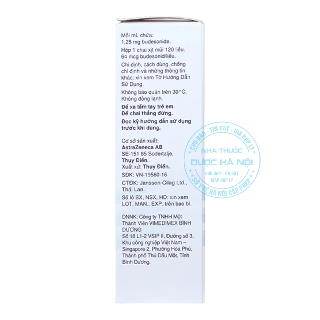 Hỗn dịch xịt mũi Rhinocort Aqua