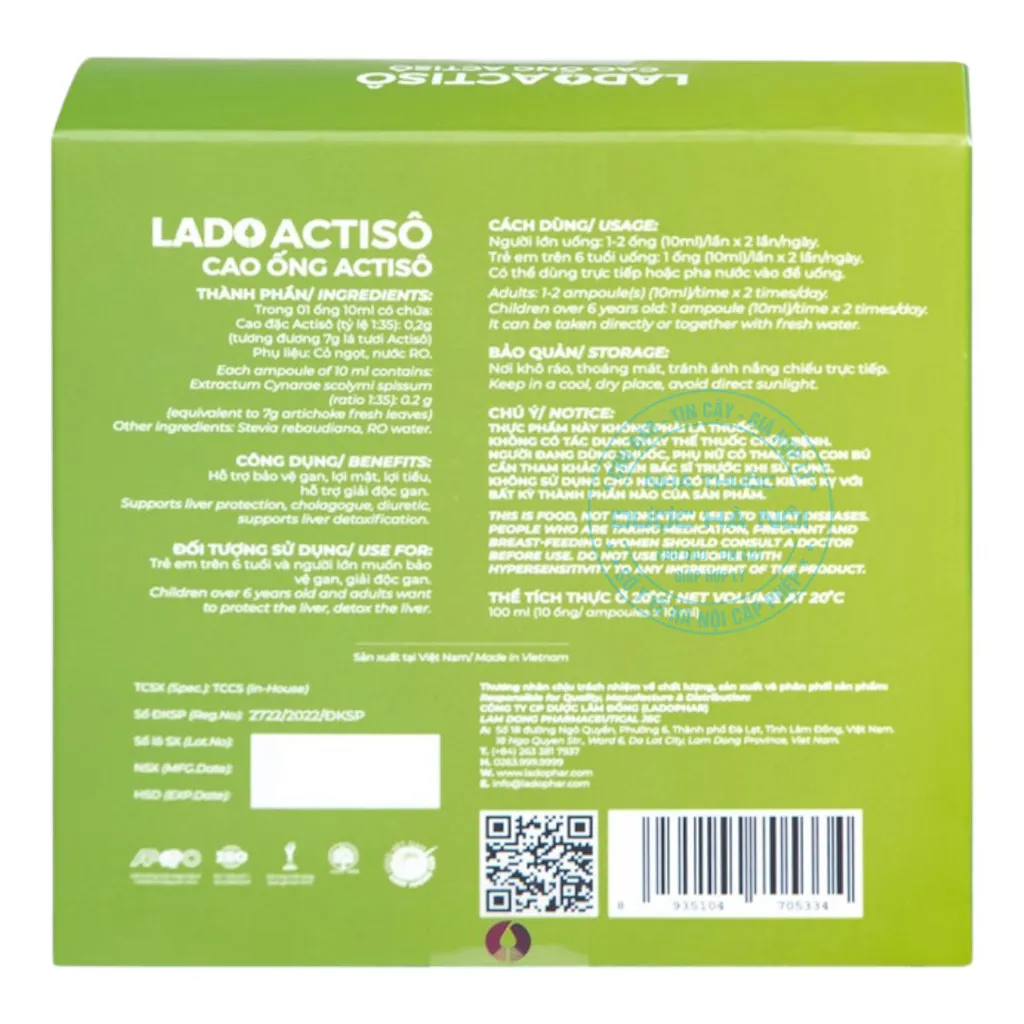 Cao ống Actiso