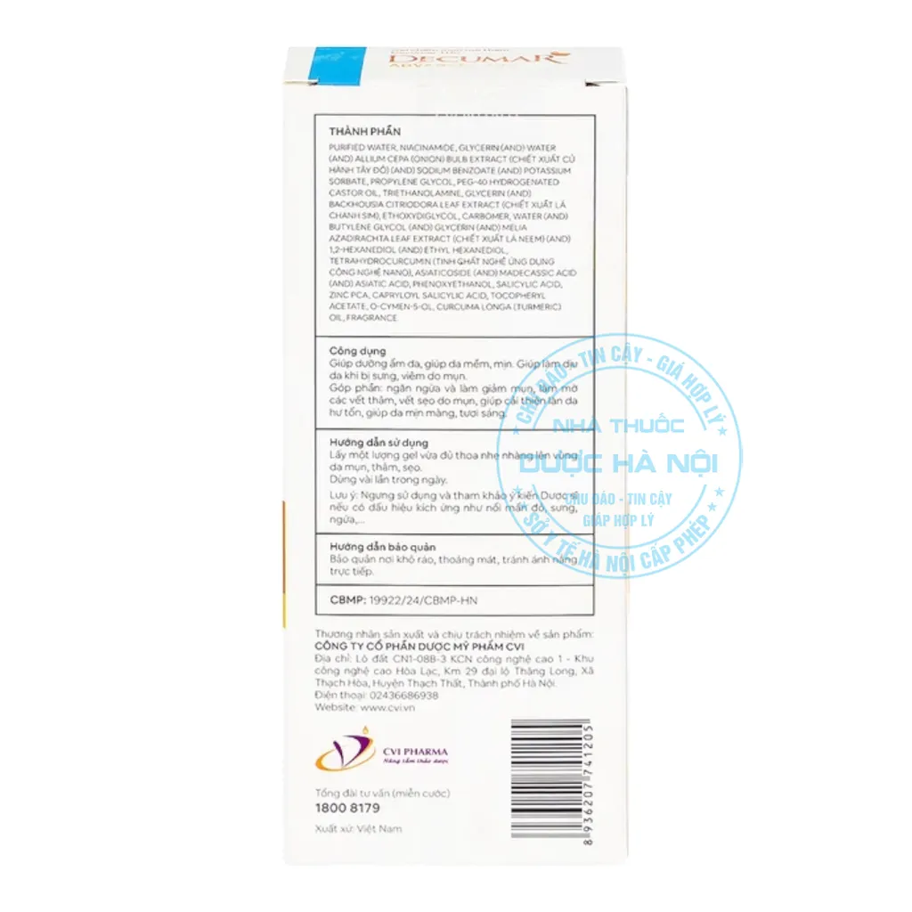 Gel chấm mụn mờ thâm Decumar Advance