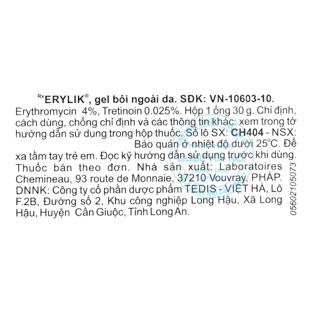 Gel bôi da Erylik
