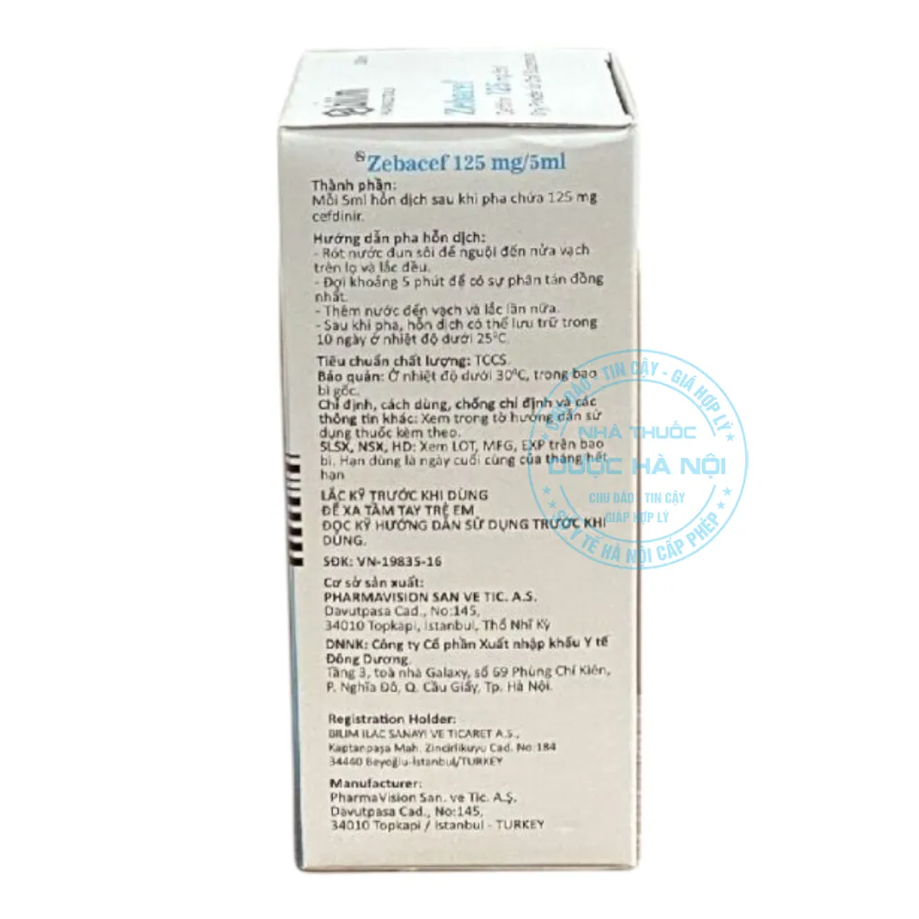 Thuốc Zebacef 125mg/5ml