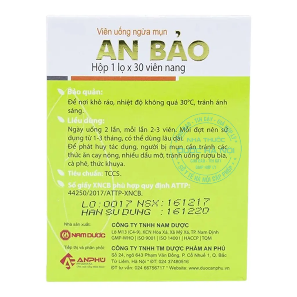 viên uống ngừa mụn An Bảo