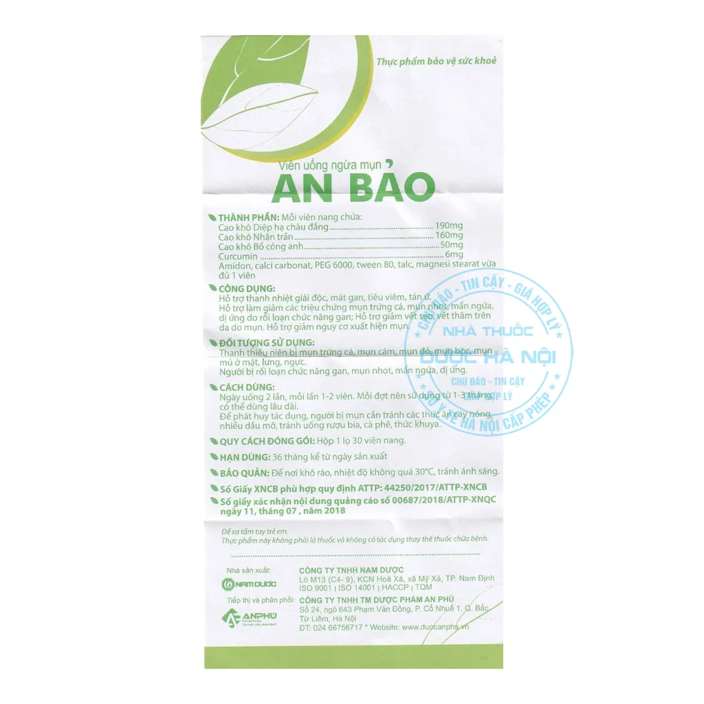 viên uống ngừa mụn An Bảo