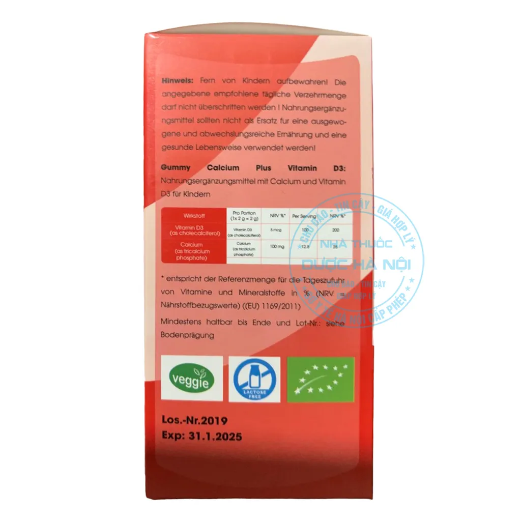 Gummy Calcium Plus Vitamin D3