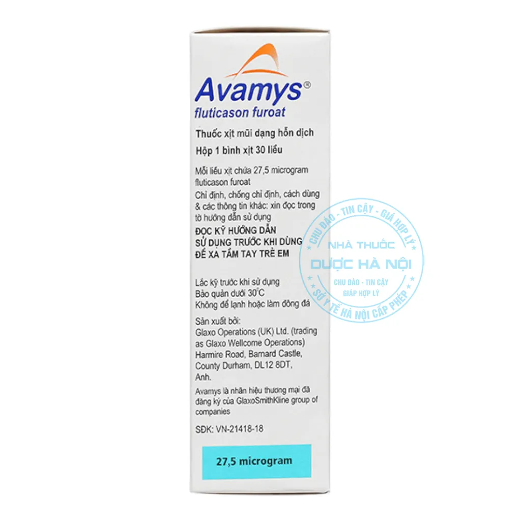 Thuốc xịt mũi Avamys 27.5mcg