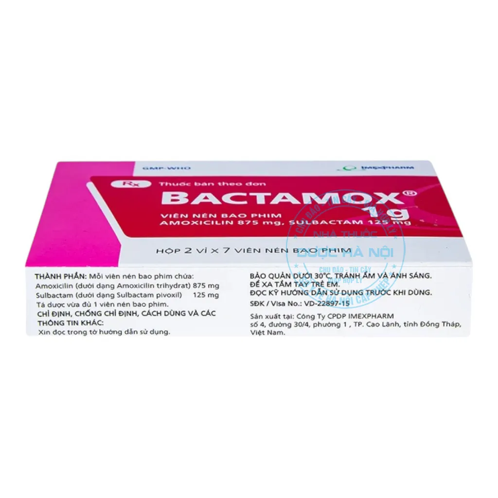 Thuốc Bactamox 1g