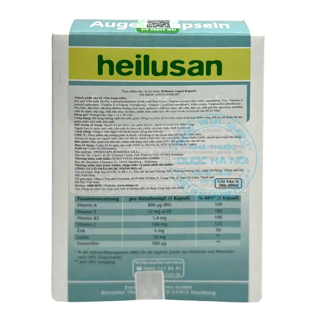 Viên uống Heilusan Augen Kapseln