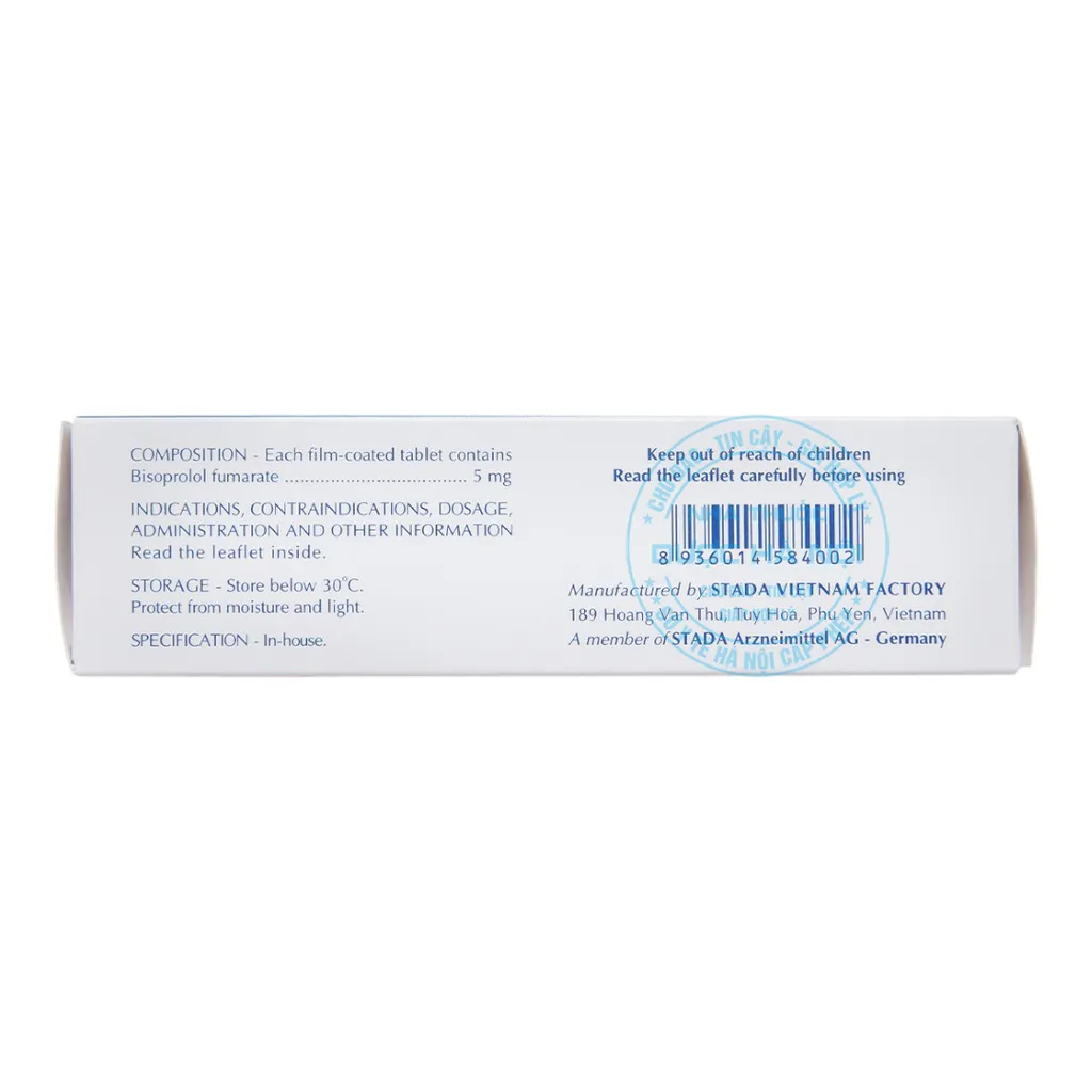Thuốc Bisoprolol Stada 5mg