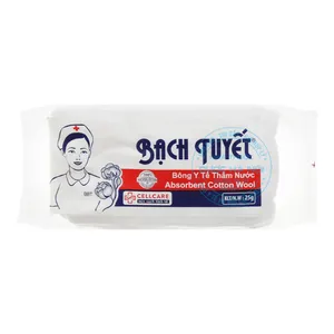 Bông y tế Bạch Tuyết 25g chăm sóc vết thương hiệu quả
