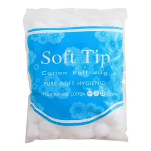 Bông Gòn Soft Tip Thái Lan 40g sản xuất từ 100% cotton thiên nhiên