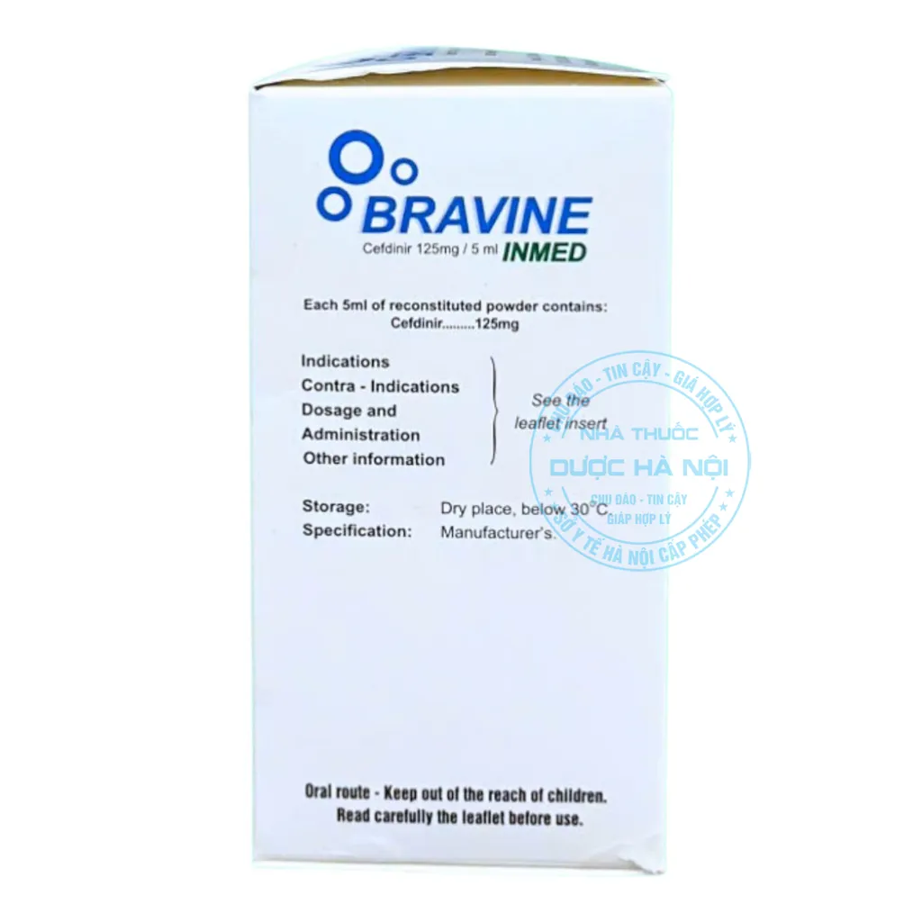 Thuốc Bravine Inmed 125mg/5ml