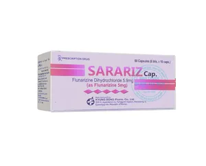 Thuốc Sarariz Cap. 5mg điều trị các triệu chứng rối loạn tiền đình