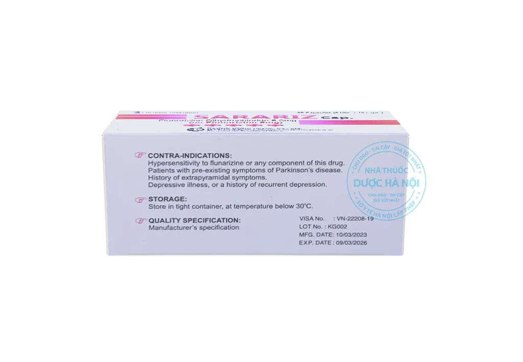 Thuốc Sarariz Cap. 5mg