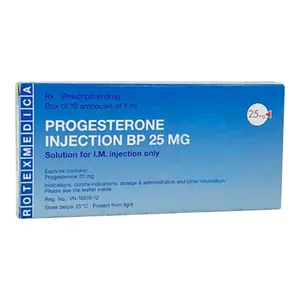 Dung dịch tiêm Progesterone Injection BP 25mg (Hộp 10 Ống)