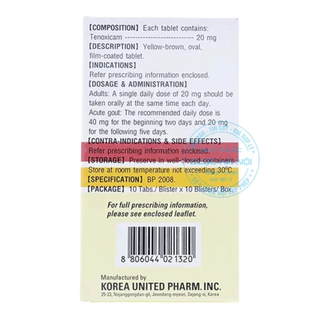 Thuốc Tenotil 20mg
