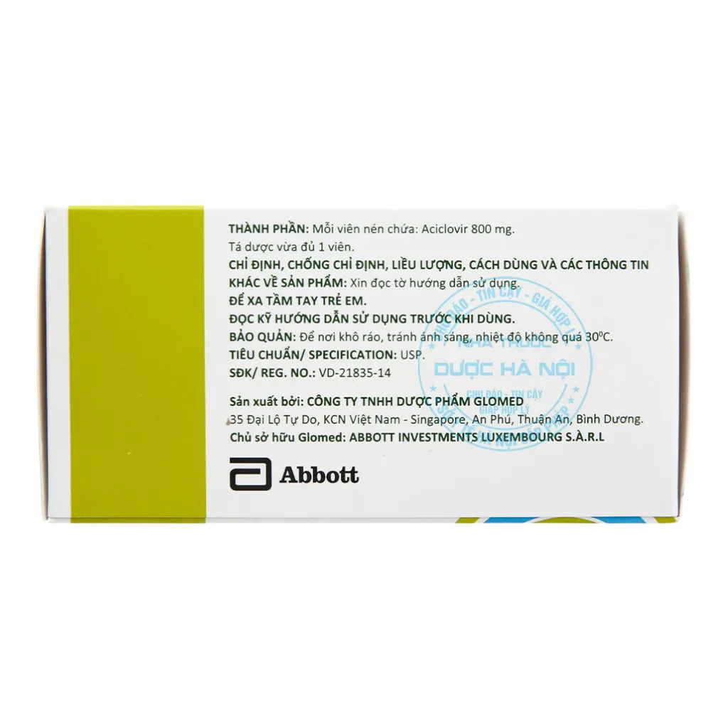 Thuốc Ciclevir 800mg
