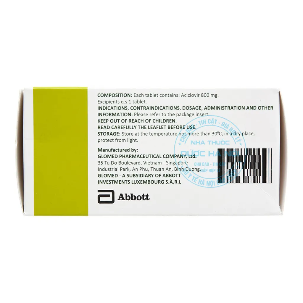 Thuốc Ciclevir 800mg