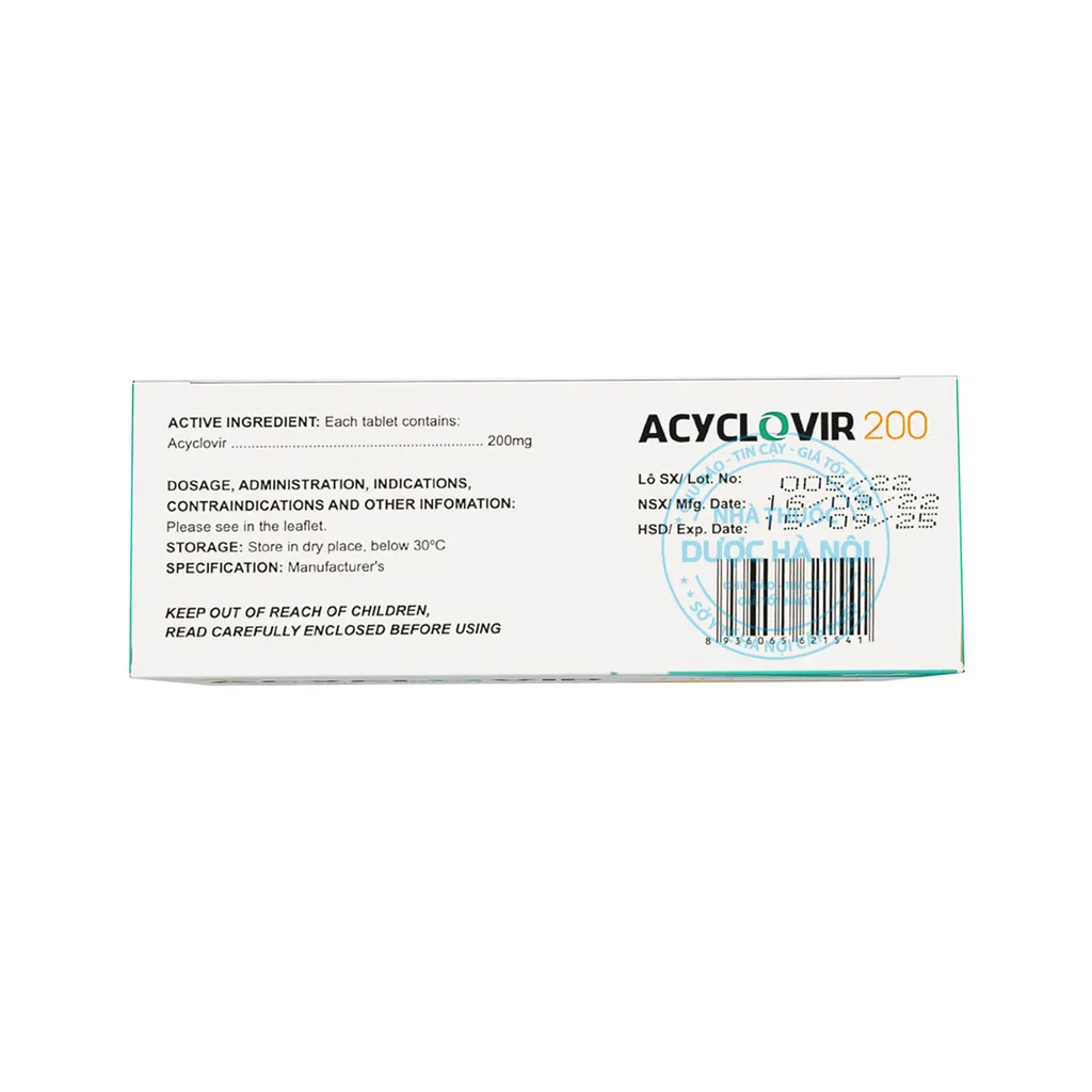 Thuốc Acyclovir Tín Phong 200mg