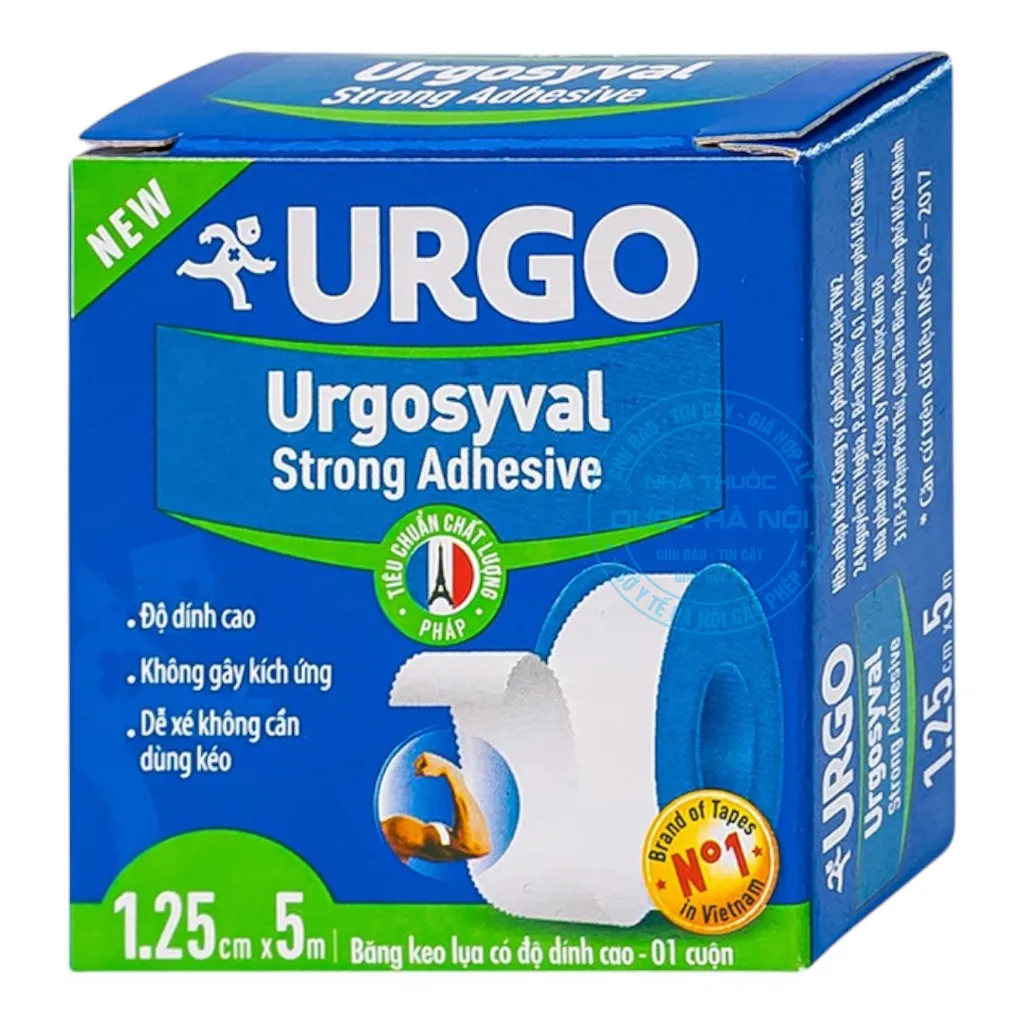 Băng keo lụa Urgosyval 1,25cm x 5m