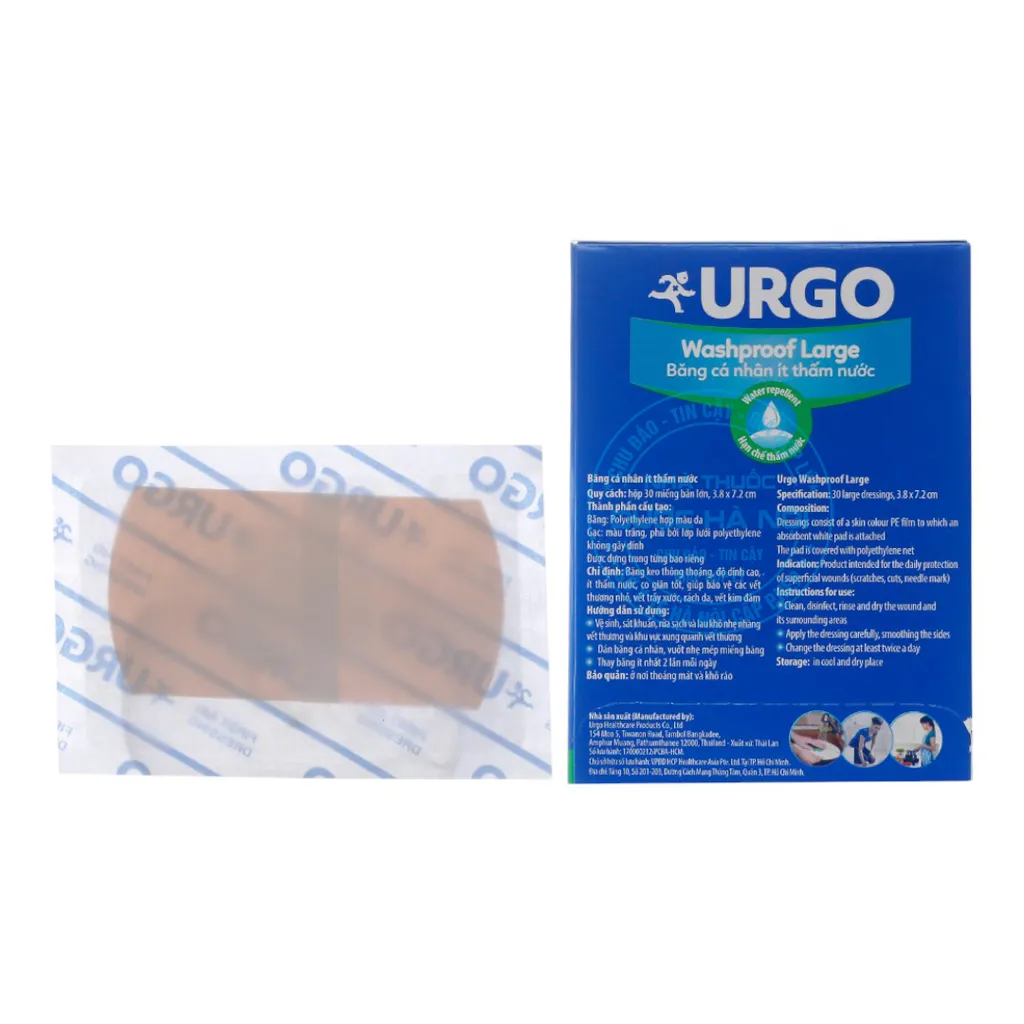 Băng cá nhân Urgo Washproof Large