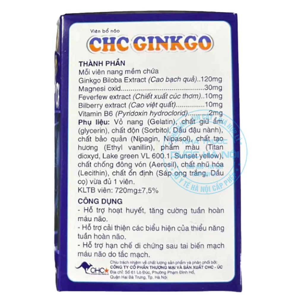 Viên bổ não CHC ginkgo