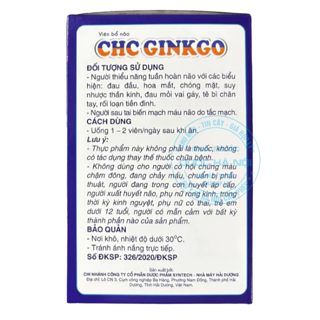 Viên bổ não CHC ginkgo