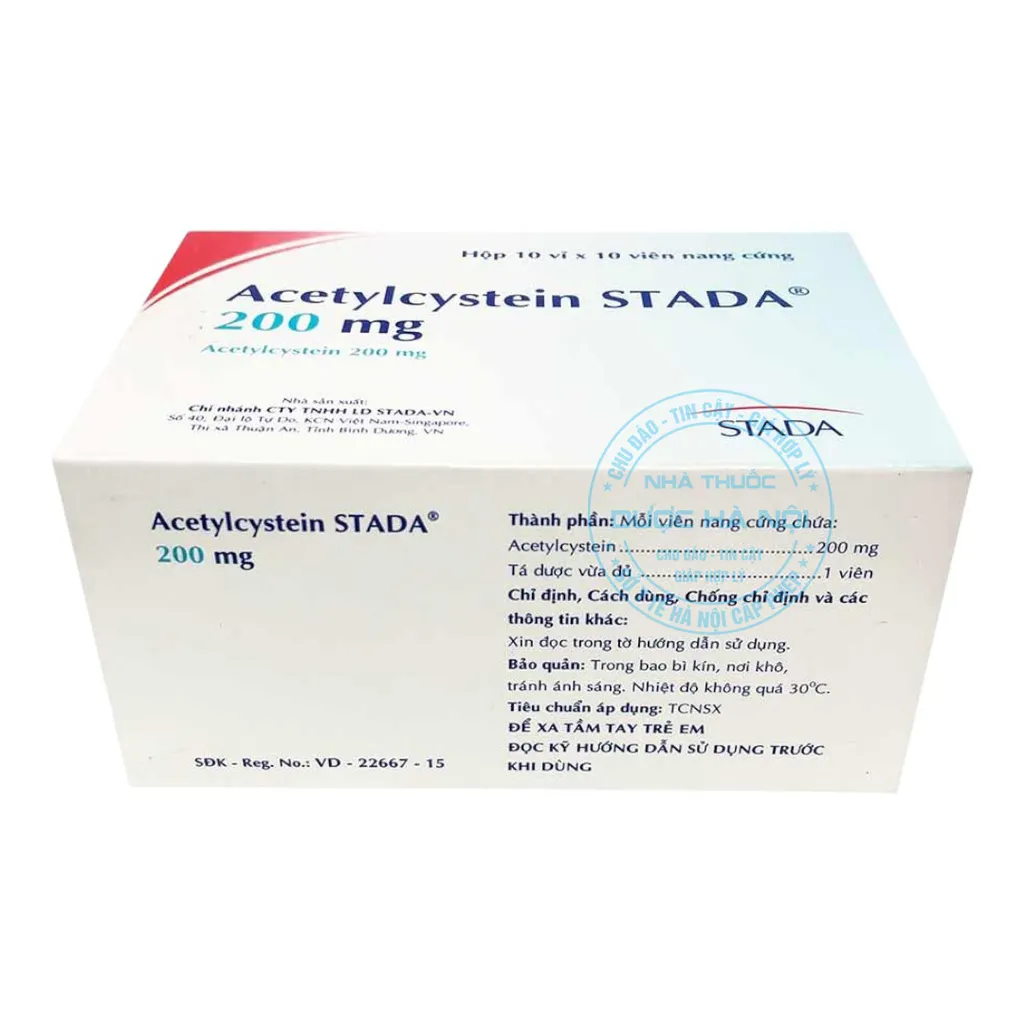 Thuốc Acetylcystein STADA 200mg