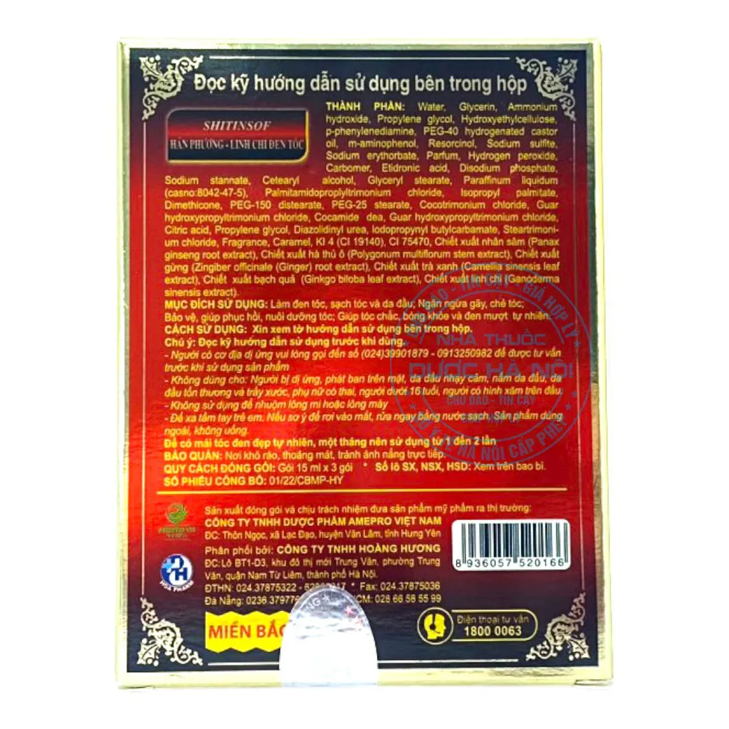 dầu gội Shitinsof Hán Phương - Linh Chi Đen Tóc
