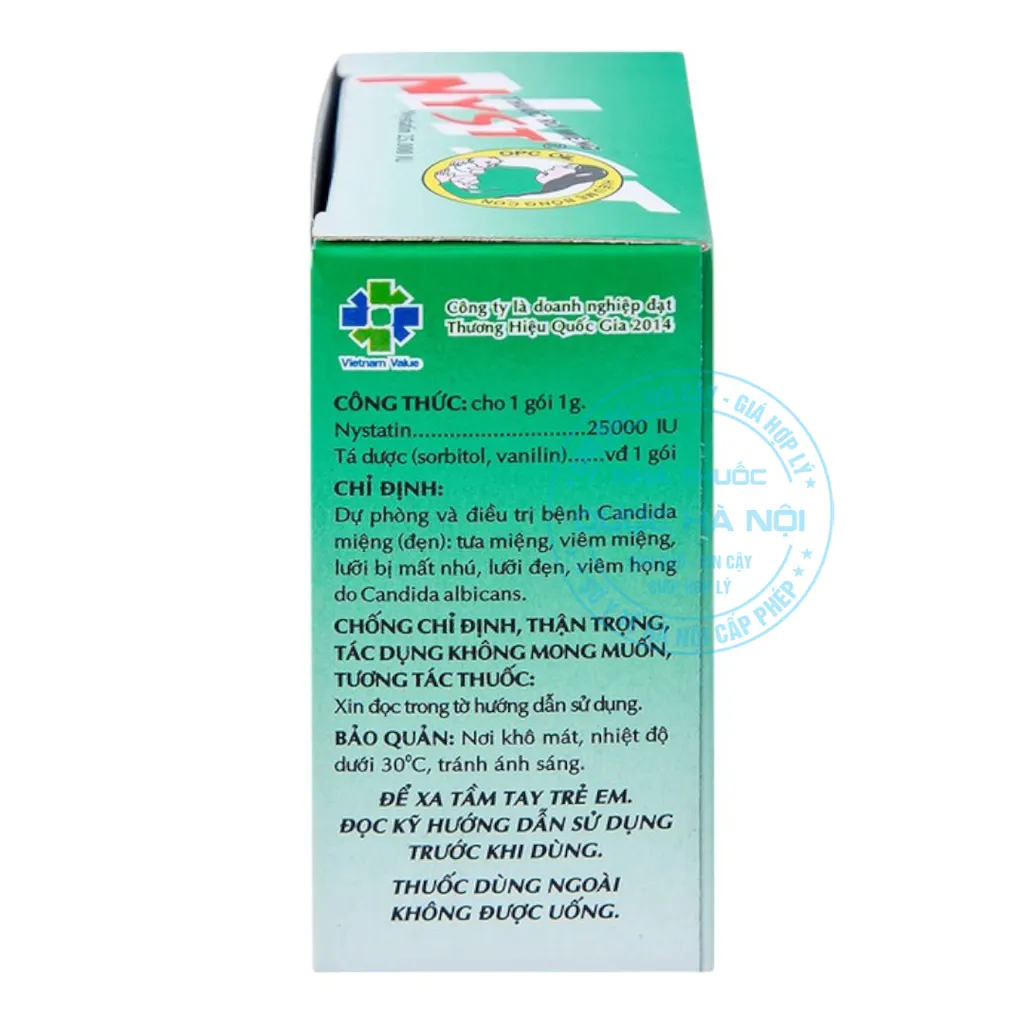 Rơ miệng Nyst 25.000IU