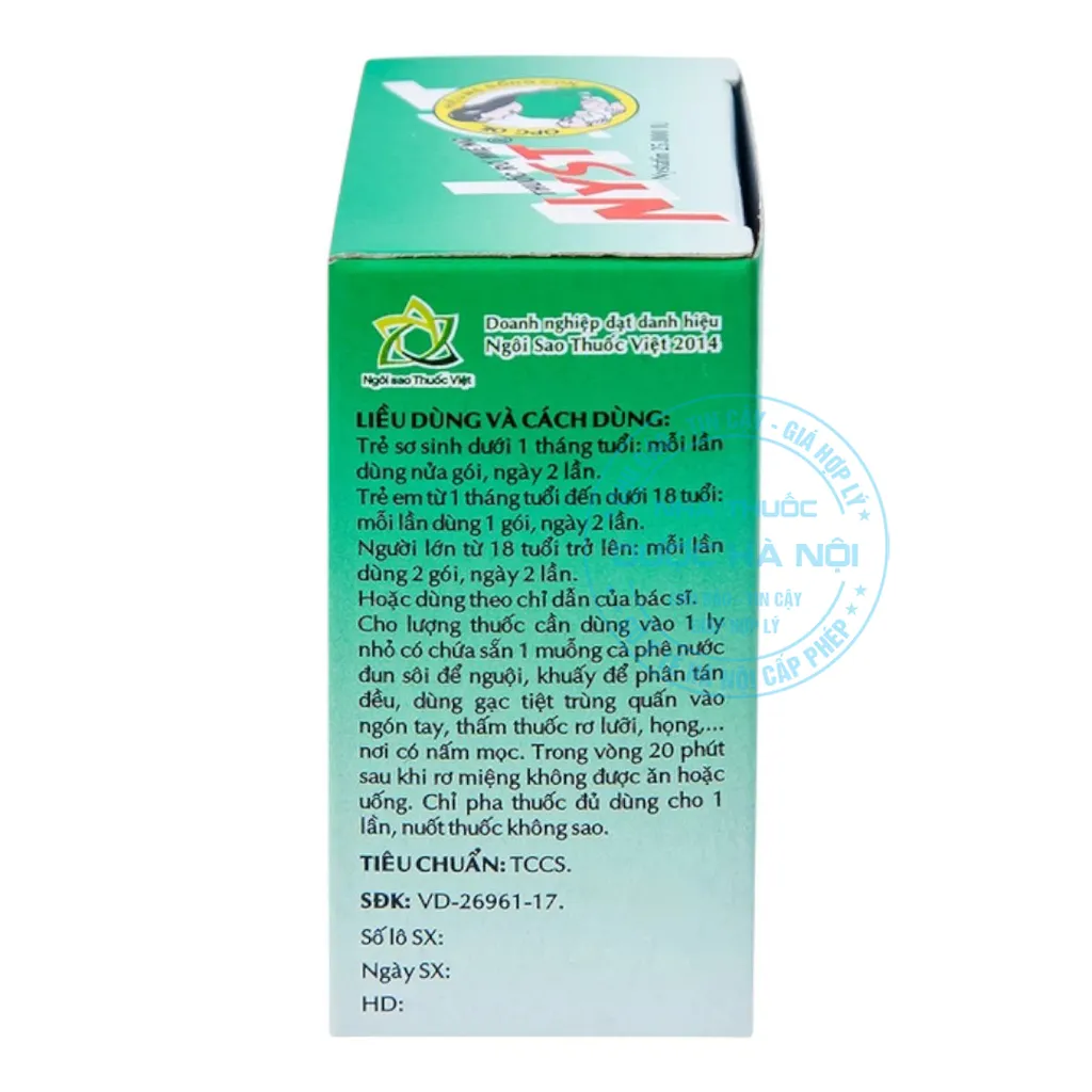 Rơ miệng Nyst 25.000IU