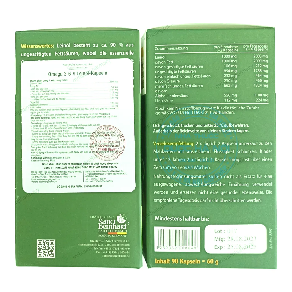 Viên uống Omega 369 Sanct Bernhard