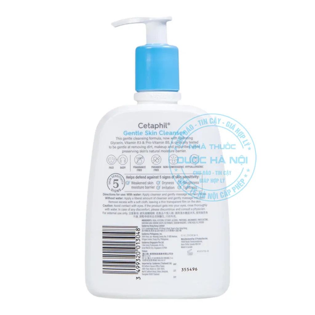 sữa rửa mặt Cetaphil Gentle Skin Cleanser 500ml